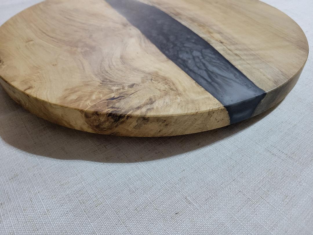 Lazy Susan 16", Holly with Grey Resin