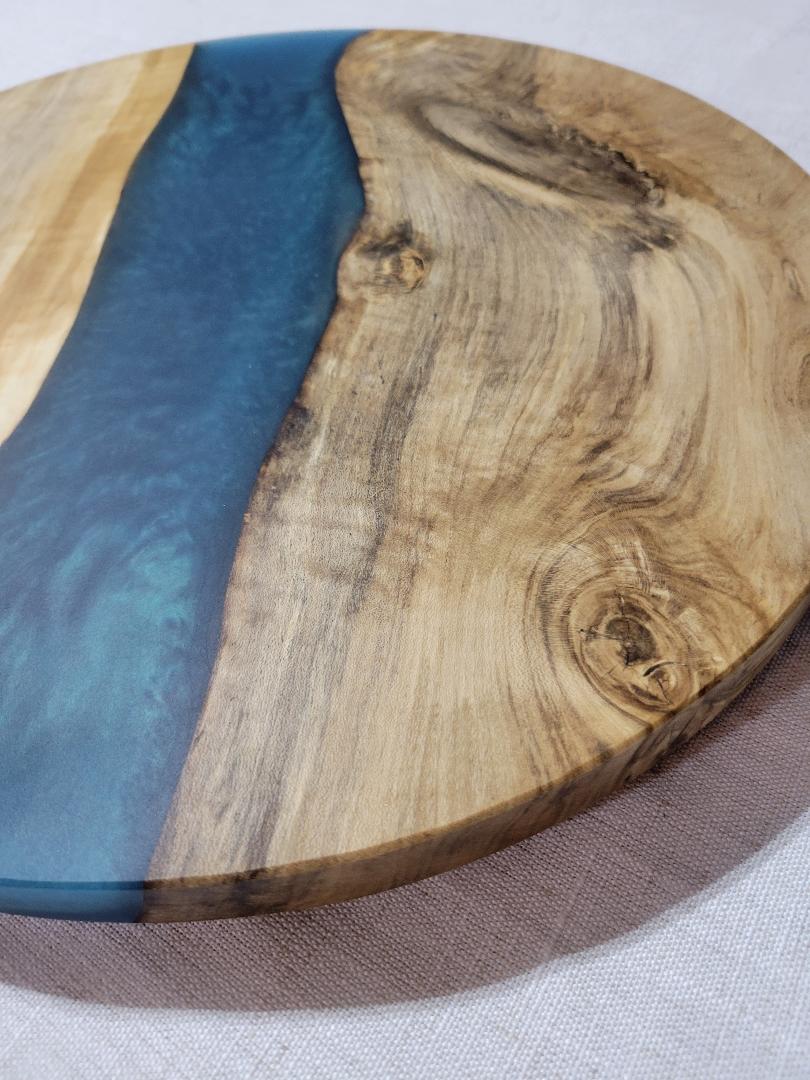 Lazy Susan 16", Holly with Mermaid Dust Resin