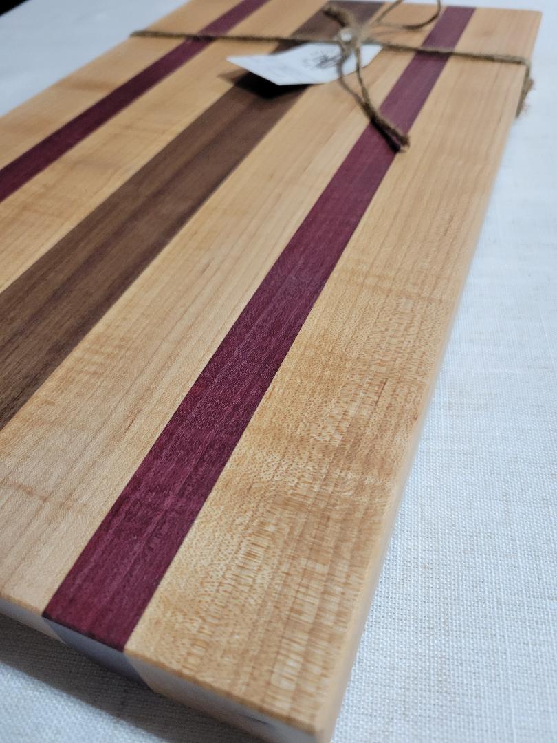 Cutting Board, 10x18" Padauk/Maple/Walnut