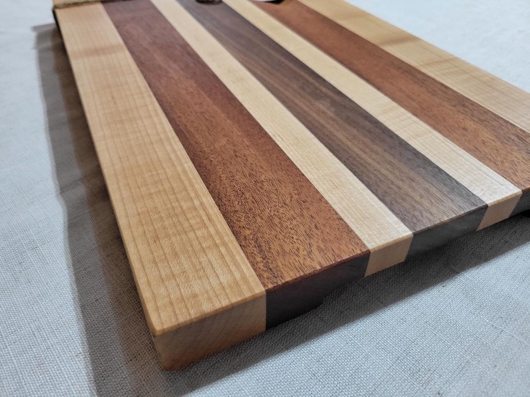 Cutting Board, 10x18" Mahogany/Maple/Walnut