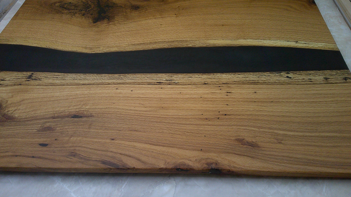 Cook Top Cover, Red Oak with Black Resin