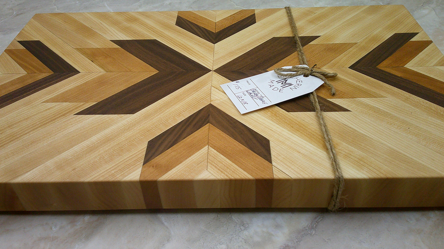 Cutting Board, 12x18" Cherry/Maple/Walnut