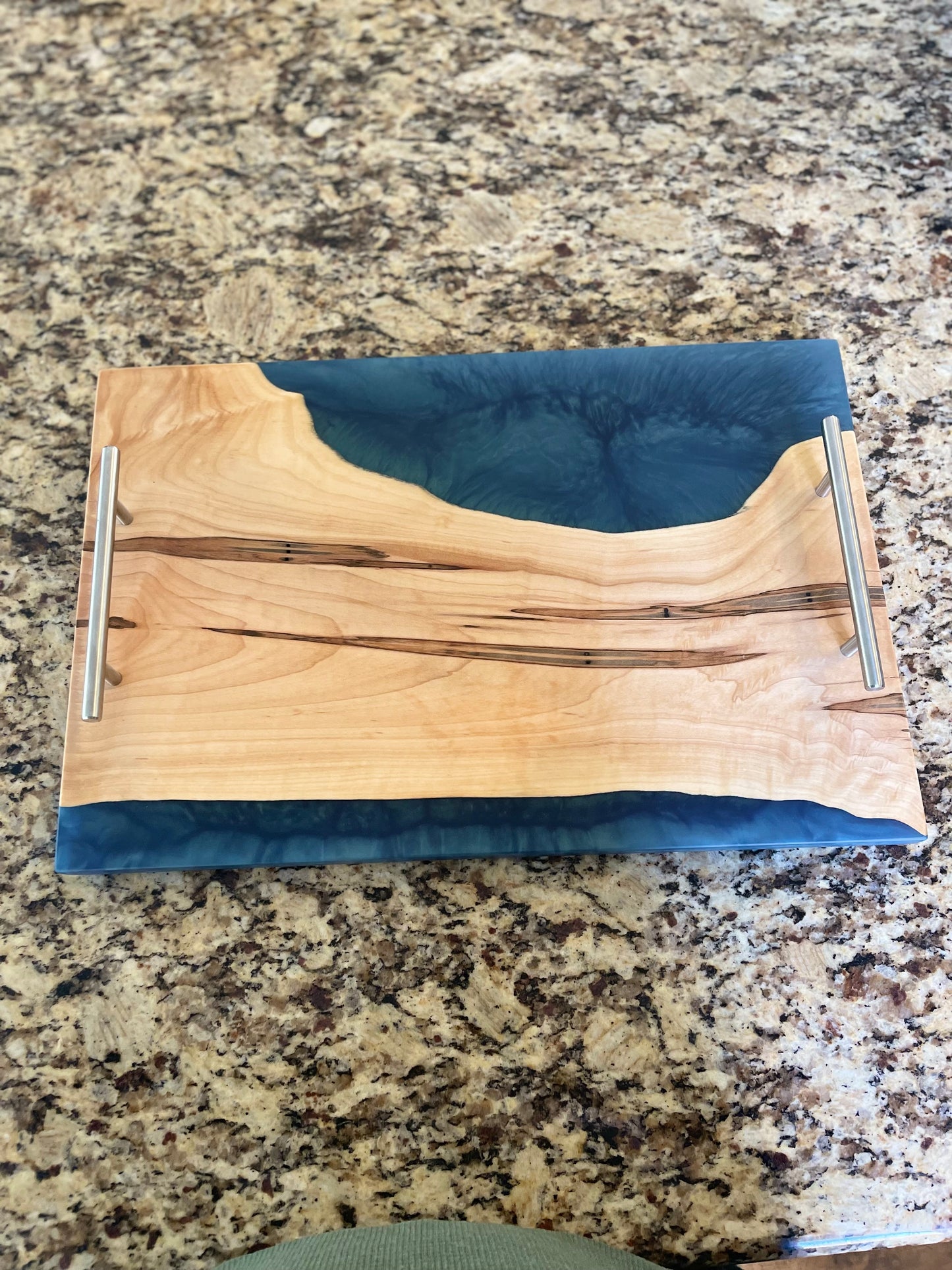 Custom 12x18 Charcuterie River Board w/ Handles