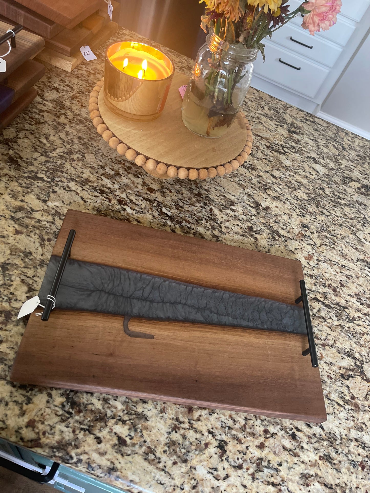 Custom 12x18 Charcuterie River Board w/ Handles
