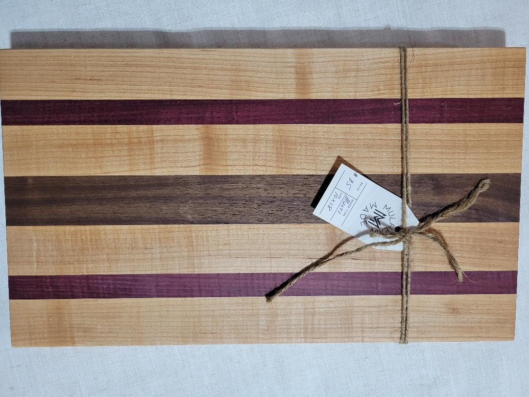 Cutting Board, 10x18" Padauk/Maple/Walnut
