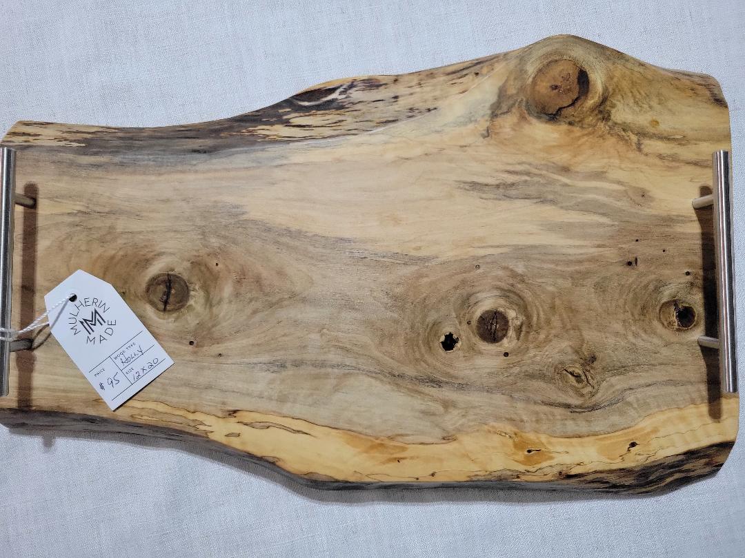 Charcuterie Live Edge Holly Board 12x20"
