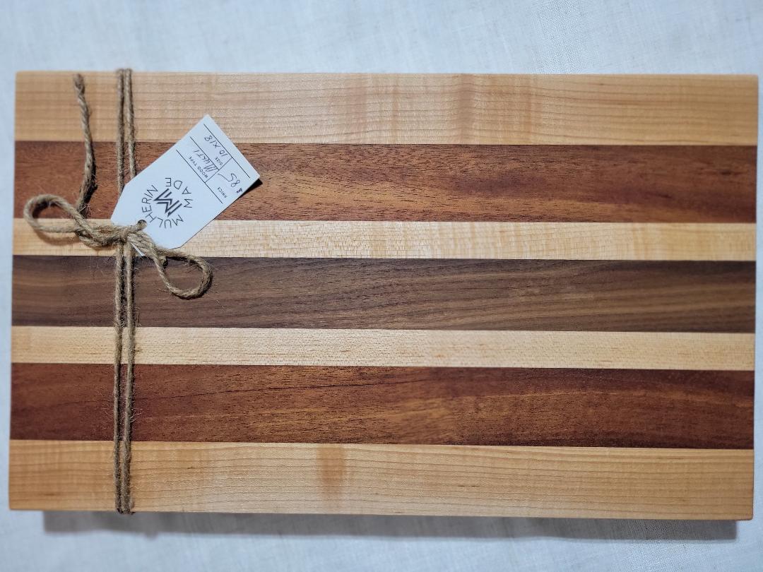 Cutting Board, 10x18" Mahogany/Maple/Walnut