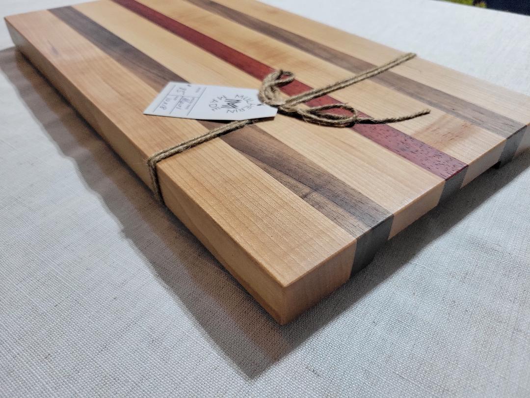Cutting Board, 10x18" Padauk/Maple/Walnut
