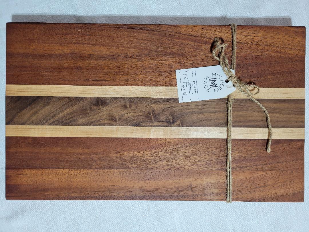 Cutting Board, 10x18" Mahogany/Maple/Walnut