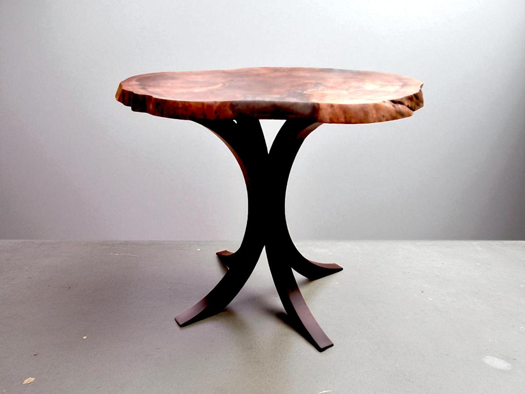 Walnut Burl Live Edge Counter Height Table