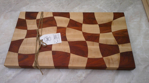 Cutting Board, 10x19" Padauk and Maple