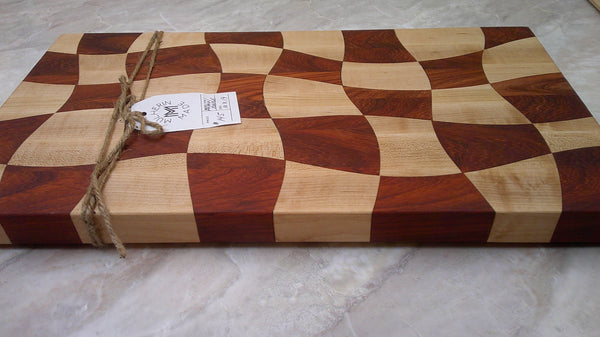Cutting Board, 10x19" Padauk and Maple