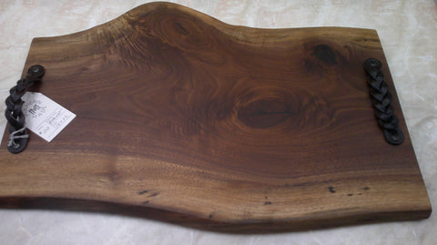 Charcuterie Live Edge Walnut Board 12x22"