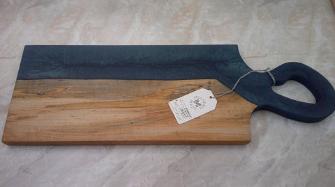 Charcuterie Paddle Board, Ambrosia Maple with Mermaid Dust Resin