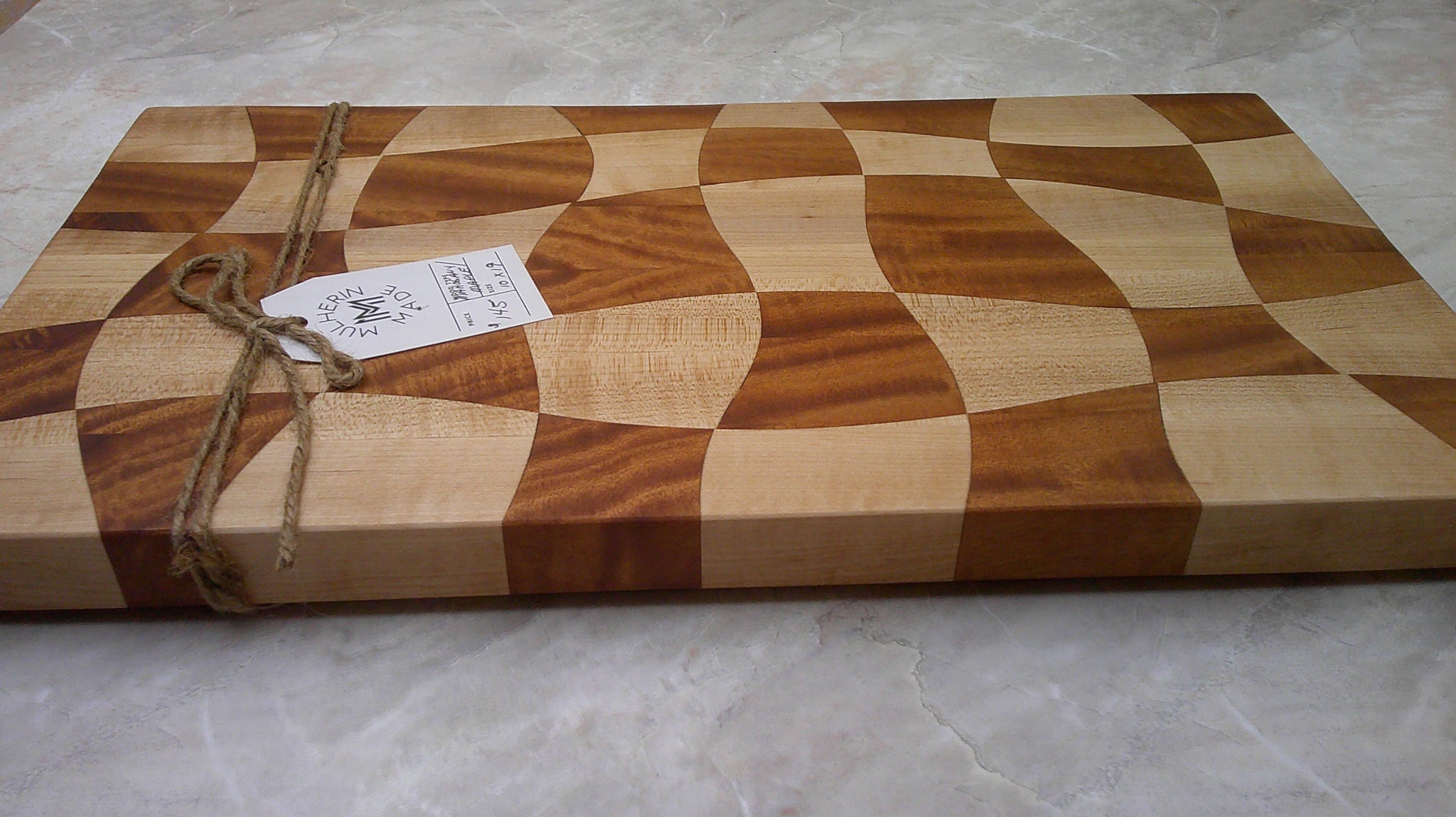 Cutting Board, 10x19" Mahogany and Maple
