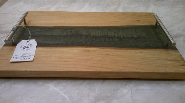 Charcuterie River Board, 12x18" Sassafras with Olive Resin