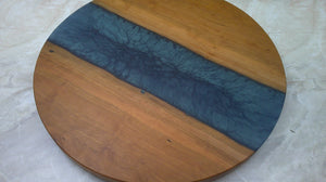 Lazy Susan 17", Cherry with Mermaid Dust Resin