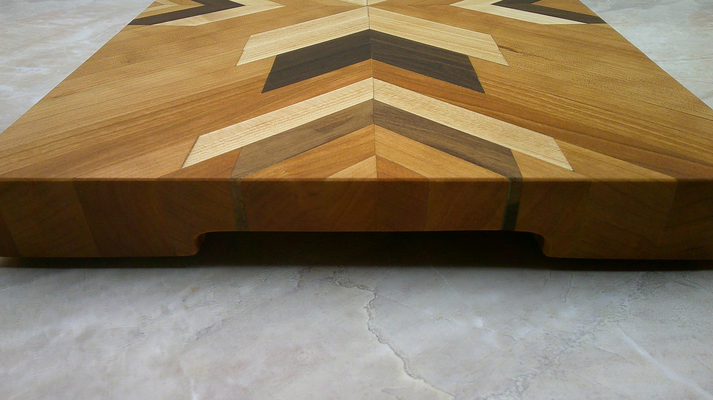 Cutting Board, 12x18" Cherry/Maple/Walnut