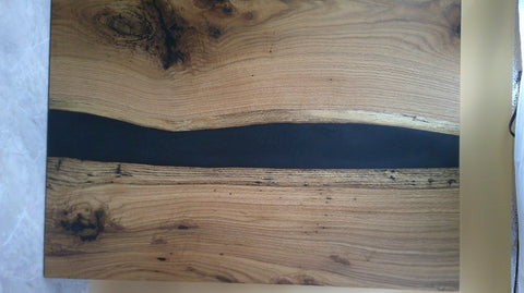 Cook Top Cover, Red Oak with Black Resin