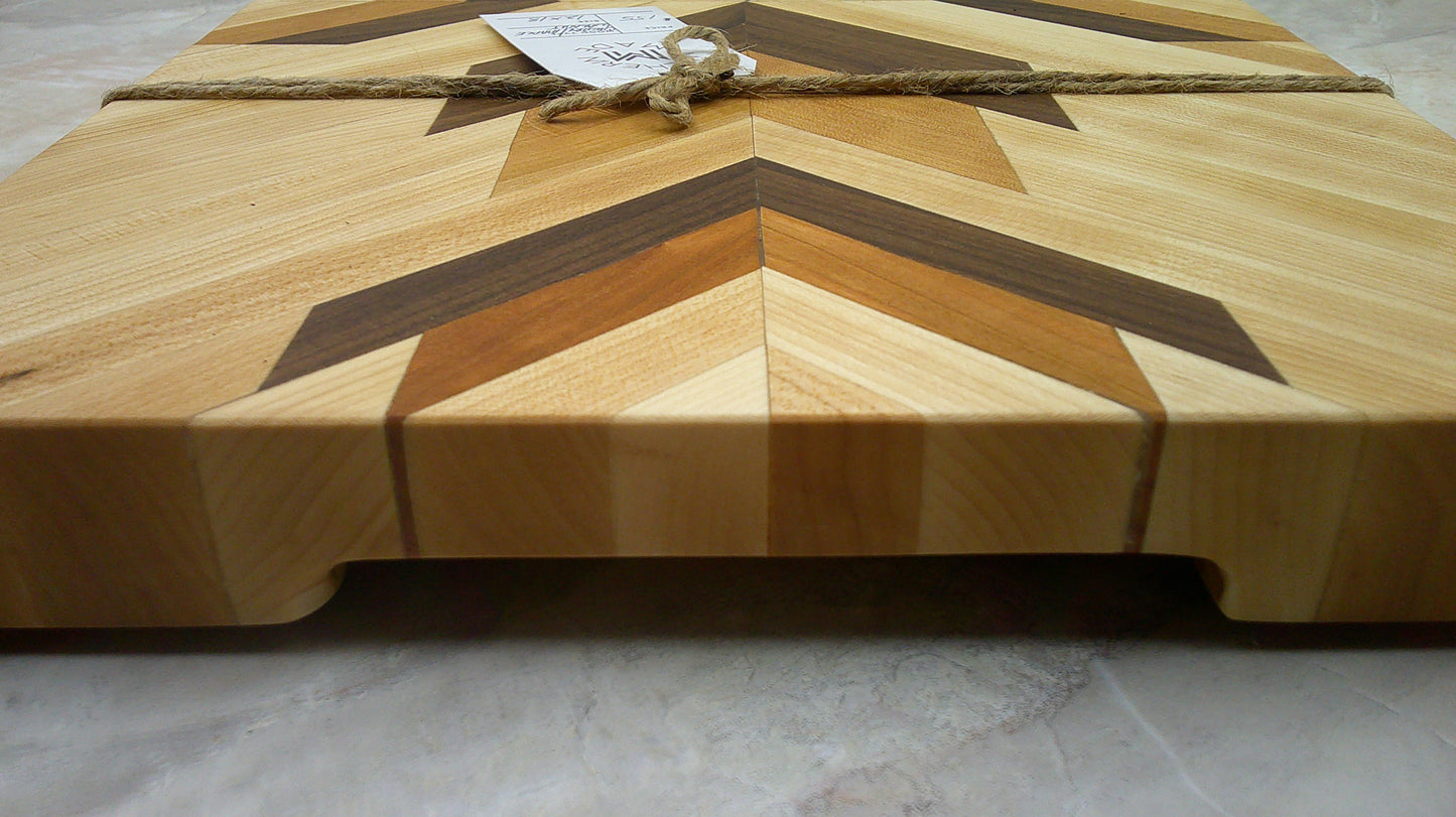 Cutting Board, 12x18" Cherry/Maple/Walnut