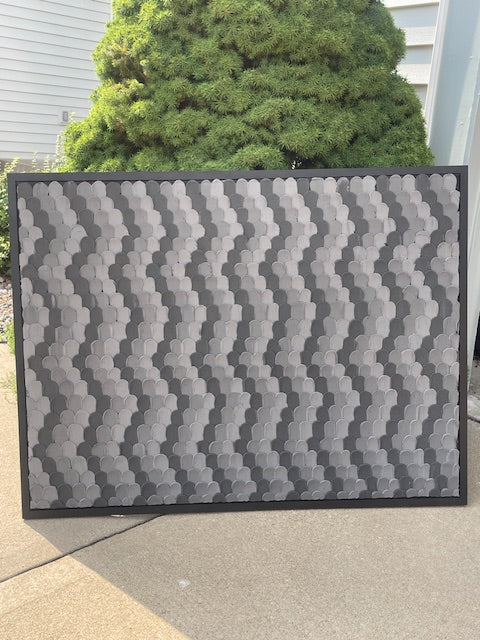 Black and Gray Texture Art