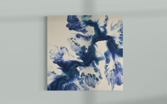 Navy Waves Flow Art