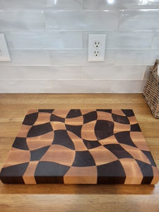 Cutting Board, 11x17" End Grain Walnut and Maple