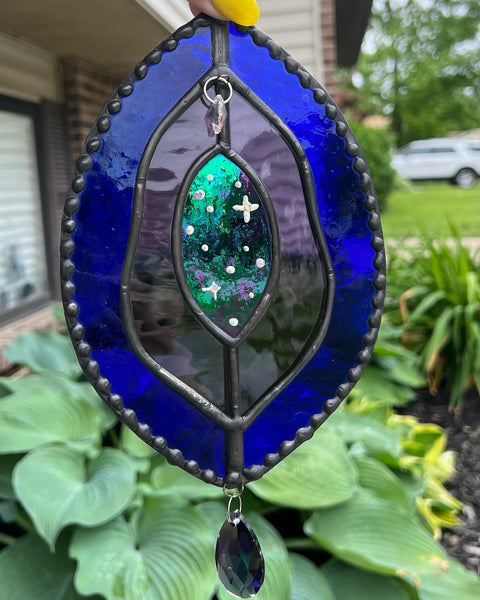 Galaxy Yoni Stained Glass
