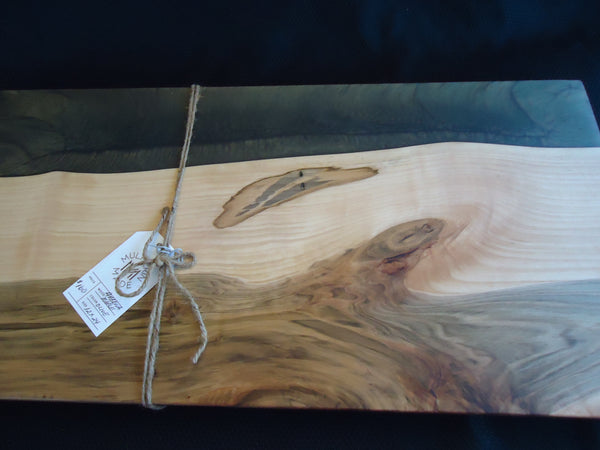 Charcuterie River Board, 15x24" Ambrosia Maple with Olive Resin