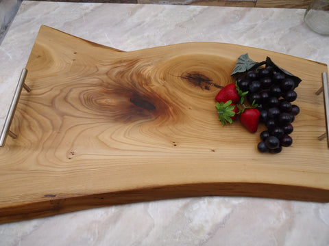 Charcuterie Live Edge Pecan Board 13x23"