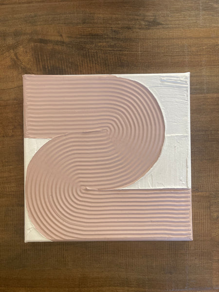 Mini Pink Swoop Texture Art