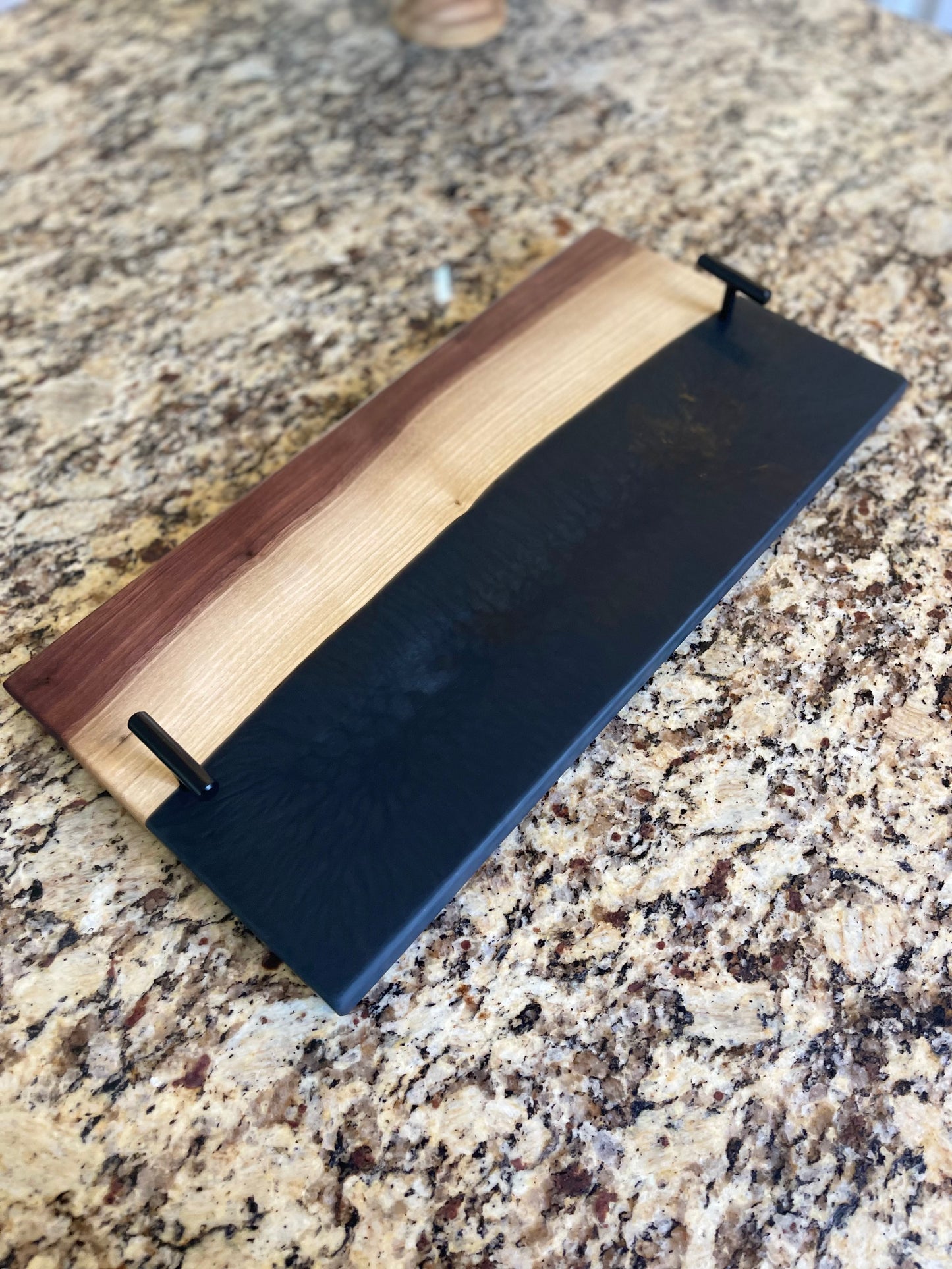 Custom 9x18 Charcuterie River Board w/ Handles