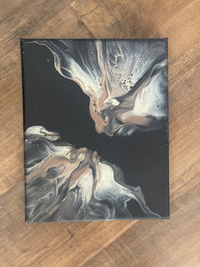 Mini Black Fluid Art