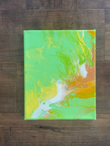 Mini Green Fluid Art