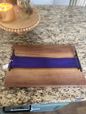Custom 12x18 Charcuterie River Board w/ Handles